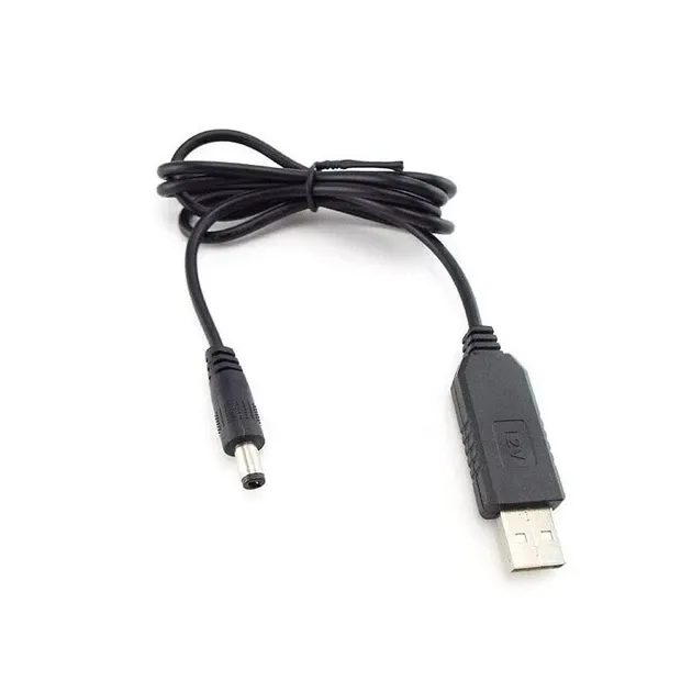 Кабель-перетворювач напруги USB 5V в DC 12V для роутера 5.5х2.1 мм (1.4м): живлення від павербанка до 0.75A Одеса - фото 3