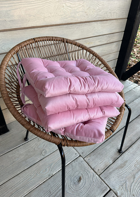 Подушка для стульев (40x40х5 см) Decorator Velour цвет розовый 84-180 Киев - изображение 5