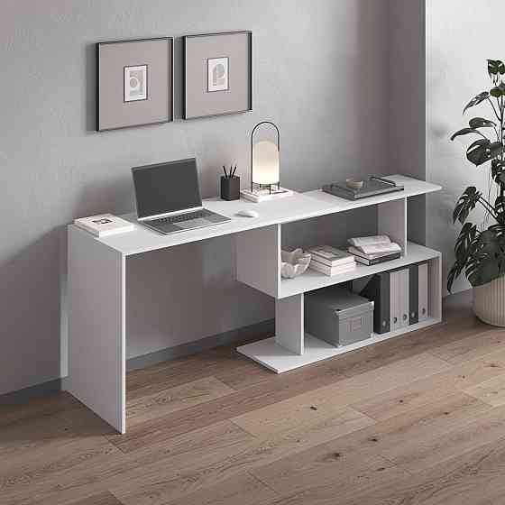 Cтол компьютерный VAYS поворотный письменный cтол трансформер M-41 Белый Львов