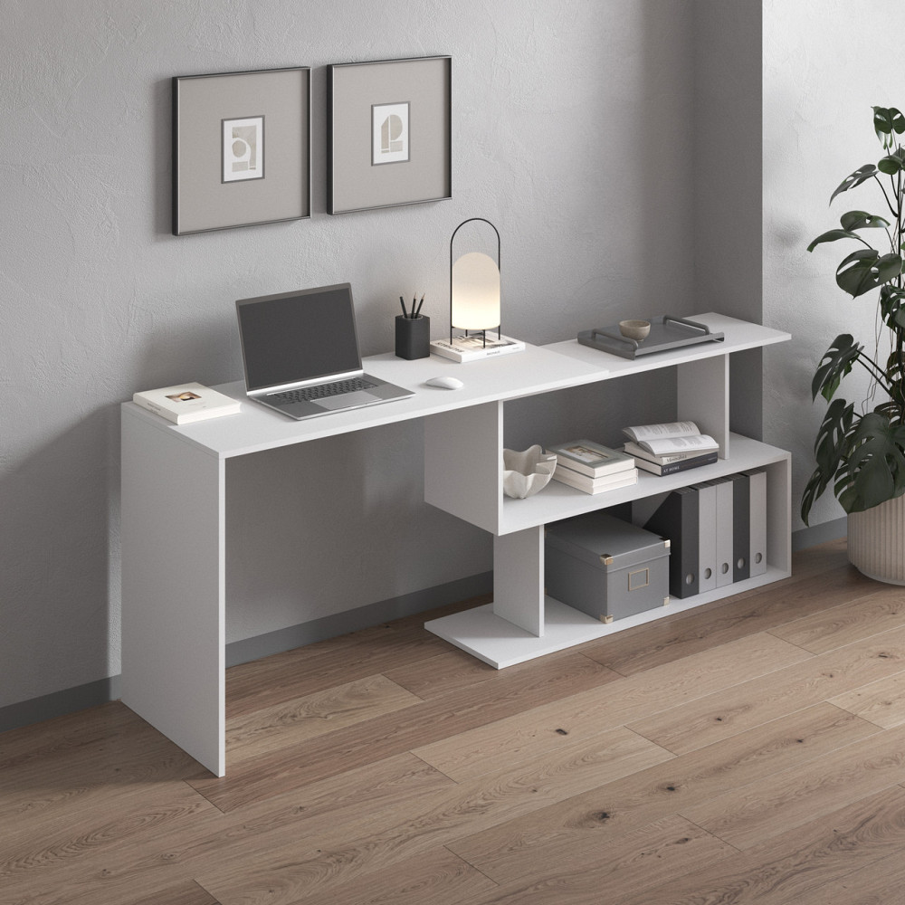 Cтол компьютерный VAYS поворотный письменный cтол трансформер M-41 Белый Львов - изображение 2