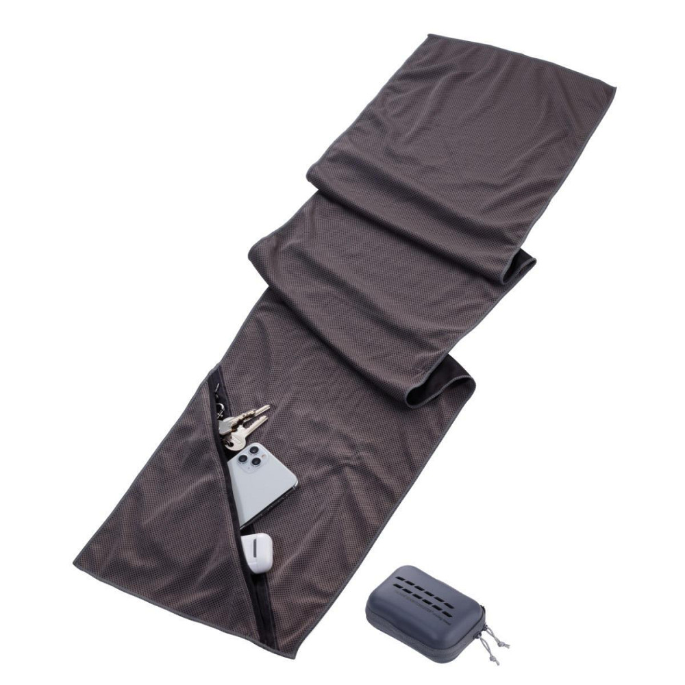 Полотенце для фитнеса Troika (113 x 25 см) эффект охлаждения Серый Киев - изображение 1