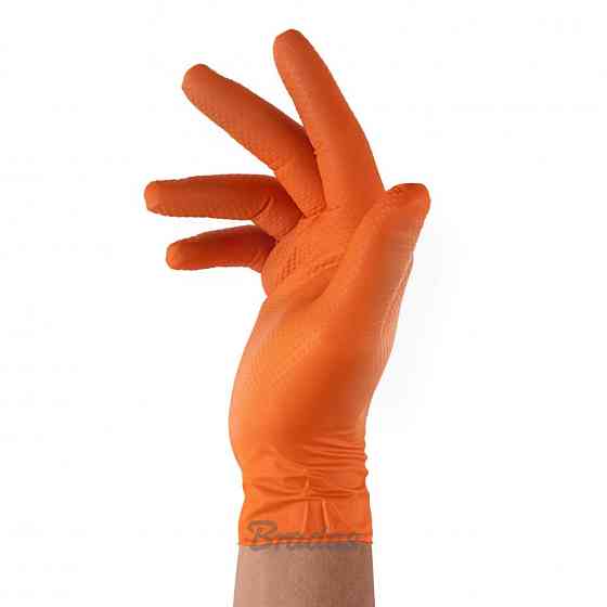 Нитриловые защитные перчатки, DIAMOND, размер M, 7-8, оранжевый, RWJNDOR8 Киев