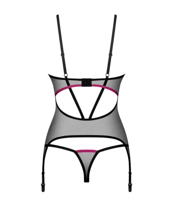 Корсет Obsessive Novenes corset & thong XL/2XL Львів