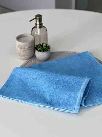 Комплект полотенец однотонных Ideal Textile 40х70+50х90+70х140 см 400 г/м2 (56860941) Блакитний Черновцы