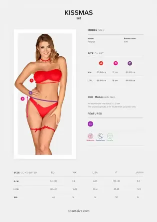 (SALE) Комплект Obsessive Kissmas Set S/M Львів