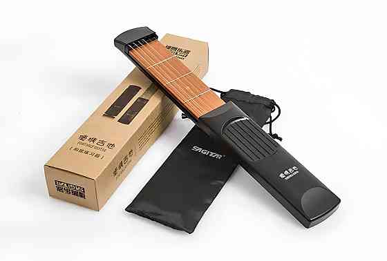 Кишенькова гітара RESTEQ 20 см розкладний музичний інструмент для тренування акордів та гри Київ