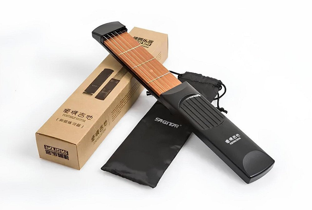 Карманная гитара RESTEQ 20 см компактная раскладная гитара для тренировки пальцев и постановки аккордов Киев - изображение 2