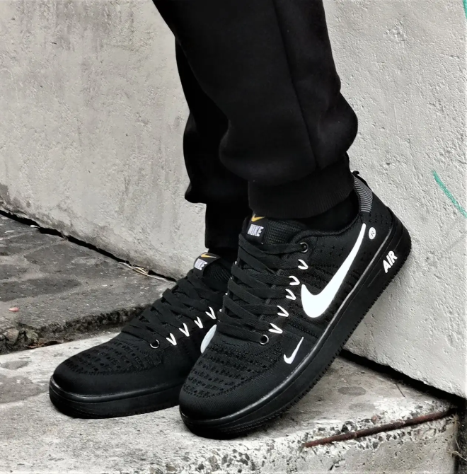 Кросівки Nike Чорні Чоловічі Форси Найк (розміри: 40,41,42,43) Дніпро - фото 2