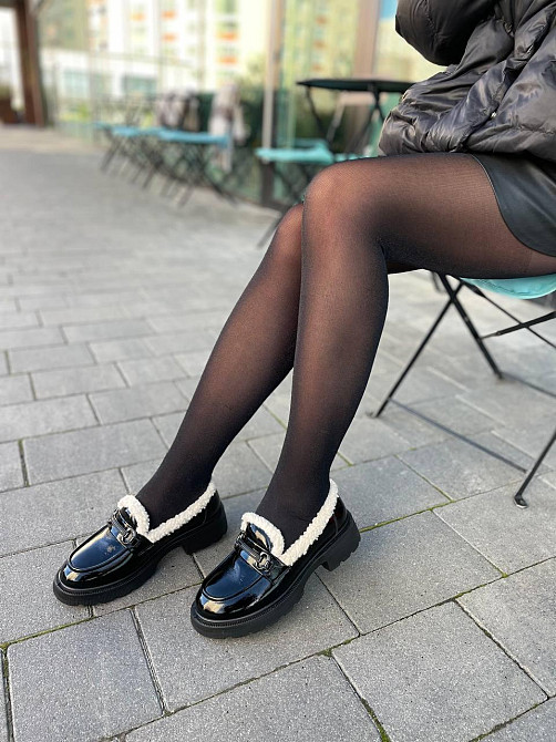 PLPS Лофери жіночі PLPS -3 чорні (весна-осінь, шкіра лакована) (5610) 39 Коломыя - изображение 1