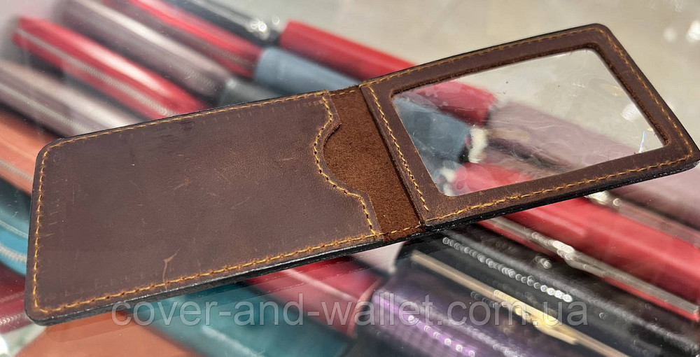 Обкладинка "Державна податкова служба України" із вінтажної шкіри  в рудому кольорі Київ - фото 4