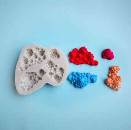 Молд силиконовый Кораллы 90 на 90 мм серый Киев