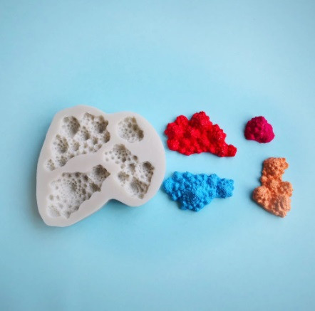 Молд силиконовый Кораллы 90 на 90 мм серый Киев - изображение 2