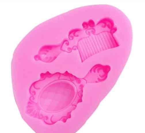 Силиконовый молд Расческа и Зеркало 65 на 43 мм розовый Киев