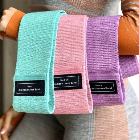 Набір тканинних фітнес гумок Hip Resistan Band LT-003 3шт. Полтава - фото 1