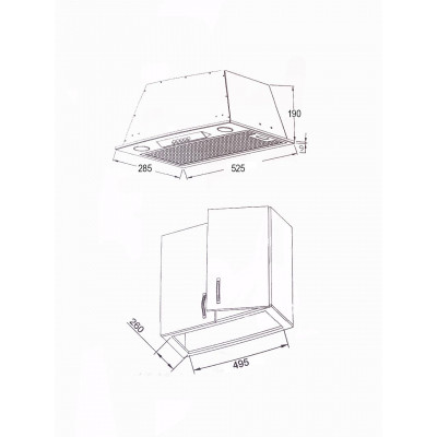 Вытяжка кухонная Borgio BIT-BOX full glass 60 ivory (РН015838) Винница - изображение 2