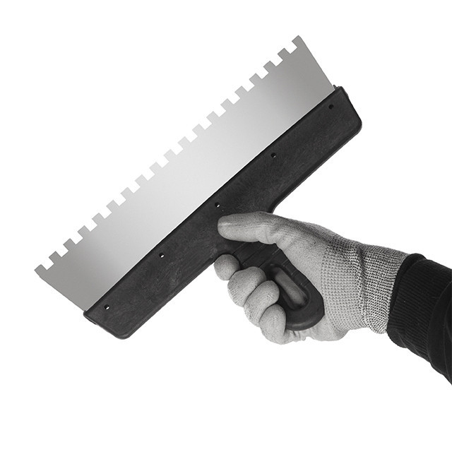 Шпатель із нержавіючої сталі, 300 мм, зуб: 8×8 мм INTERTOOL KT-2308 Київ - фото 3