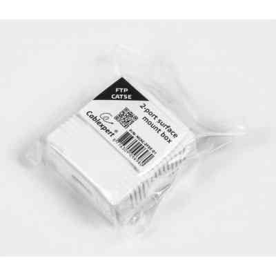 Комп'ютерна розетка Cablexpert RJ45x2 FTP, cat.5e (NCAC-2F5E-01) Вінниця