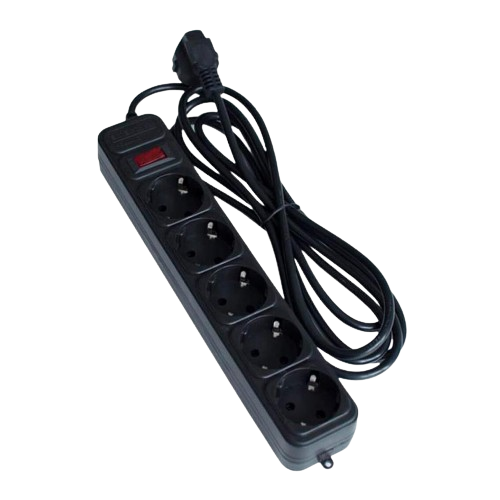 Фільтр мережевий 5 розеток 4,5 м з вимикачем чорний SPM5-G-15B Maxxter Житомир