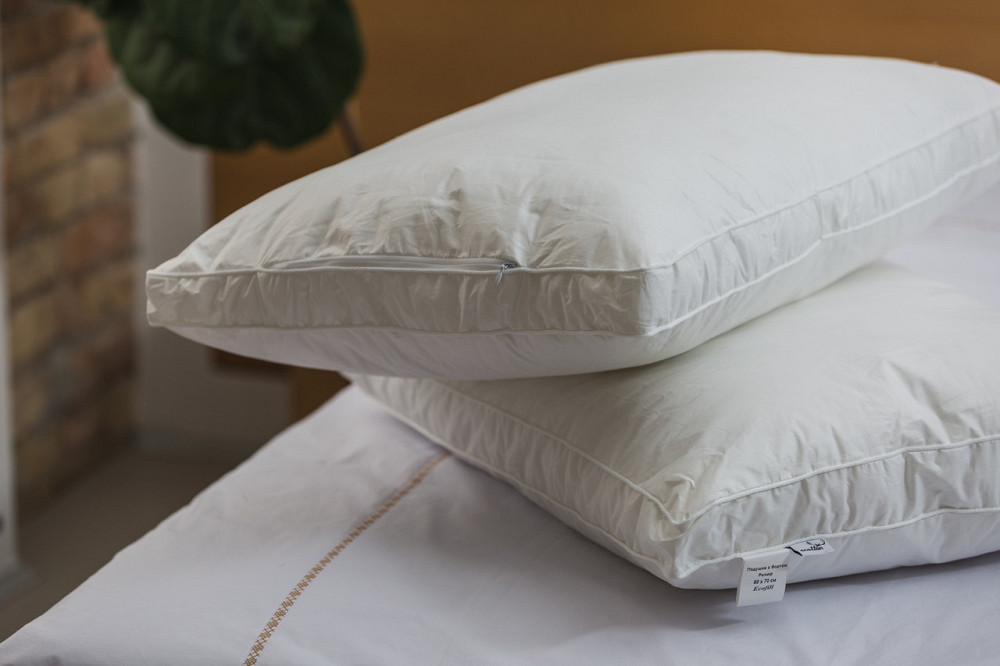 Ecotton Подушка Ecotton 50х70 см Ecofill Premium антиалергенна з кантом біопух біла в чохлі для Коломия - фото 5