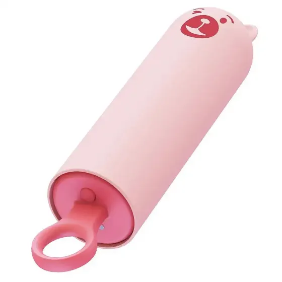 Вібратор CuteVibe Teddy Pink (Black Dildo), реалістичний вібратор під виглядом морозива Львів