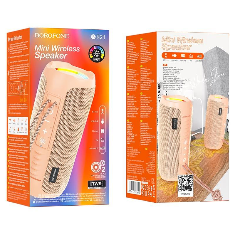 Портативна колонка BOROFONE BR21 Sports BT speaker Candy Pink Київ - фото 3