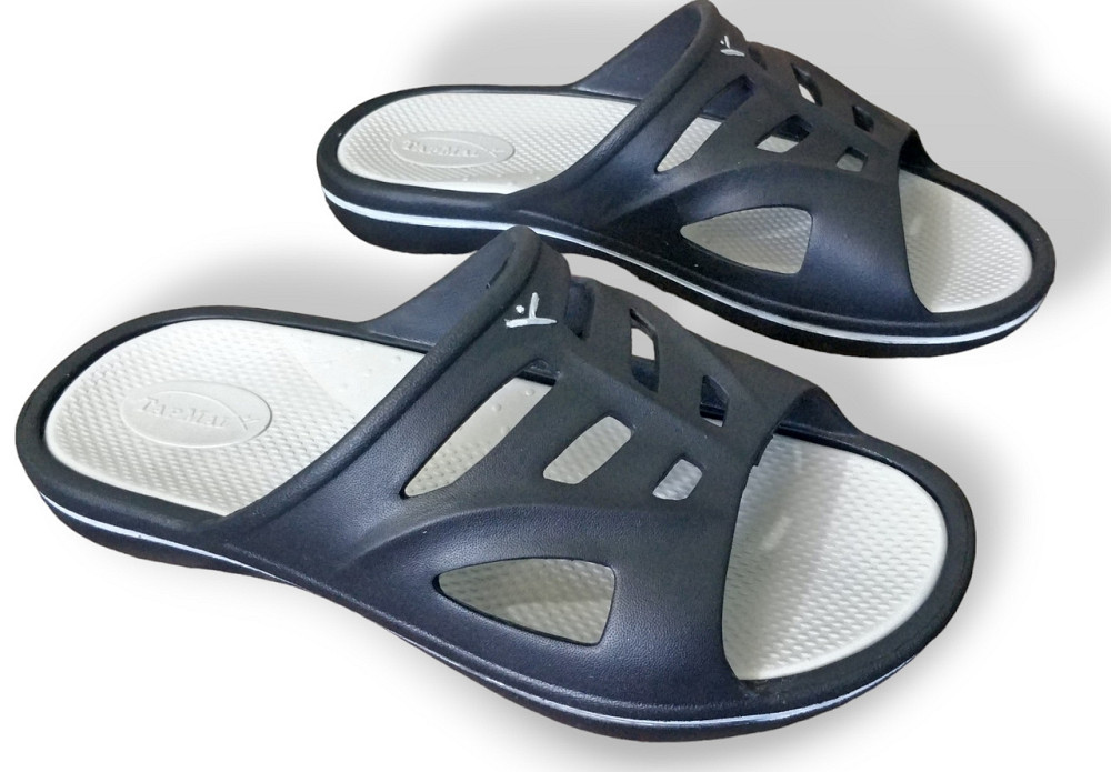 Чоловічі шльопанці анатомічна устілка підвійна підошва чорні Одеса - фото 7