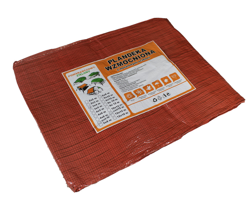 Тент  80г/м2  6м*10м двухцветный зелёно-оранжевый тент для навеса Днепр - изображение 1