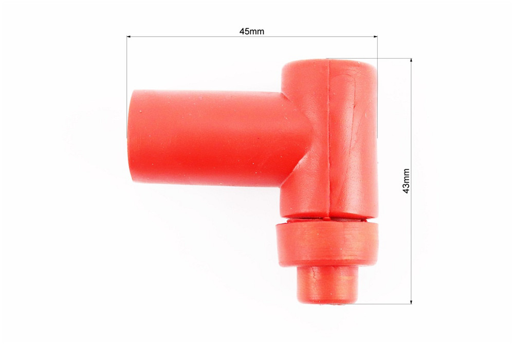 Ковпачок свічки "люлька" 90град ЧЕРВОНИЙ "силікон" малий Киев - изображение 2