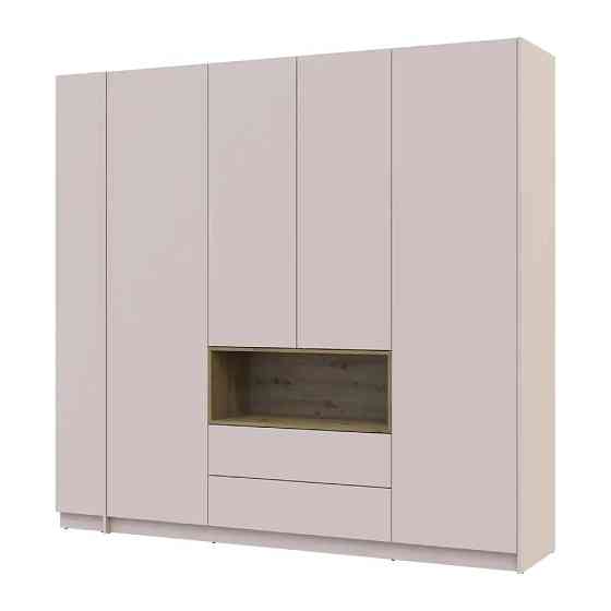 Шкаф для одежды с нишей и этажеркой Doros Дейл Кашемир/Дуб Артизан 4 ДСП 234х52х220 DRS-011728 (44900340) Днепр