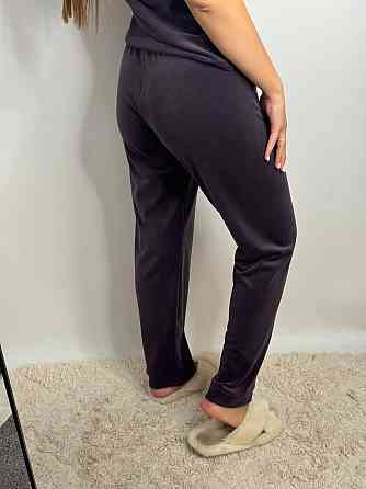 Пижама-комплект (футболка+шорти+штаны) из плюшевого велюра Шоколад L Харьков