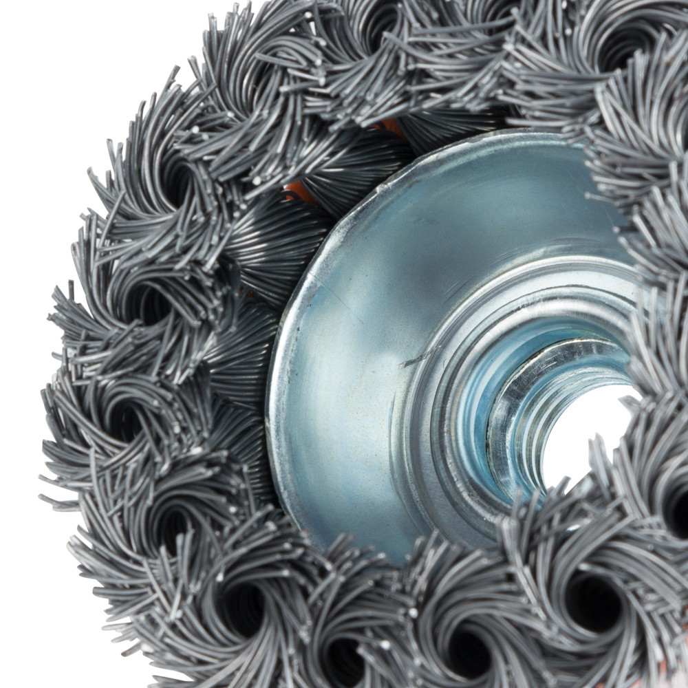 Щетка проволочная чашеобразная Ø65мм М14×2 мм (стальная крученая) GRAD (9042065) Ровно - изображение 2