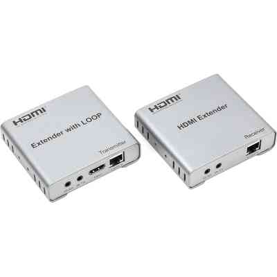 Адаптер HDMI 4K/30hz, up to 100m via CAT5E/6, loop-out (HDES12-LOOP) PowerPlant (CA912964) Вінниця