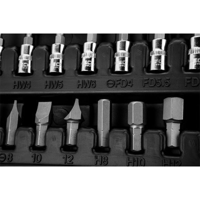 Набор головок Neo Tools 94шт, 1/2", 1/4", CrV, кейс (10-062) Винница - изображение 10