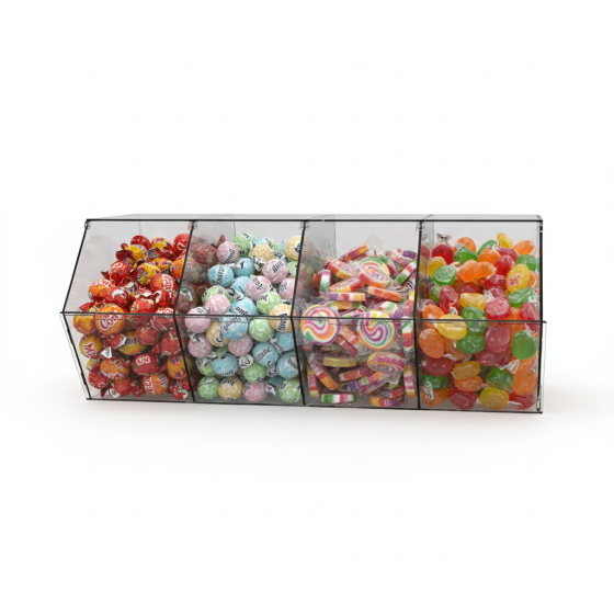 Диспенсер EKOSTAR для мармеладов, снеков, орехов 4 ячейки Киев