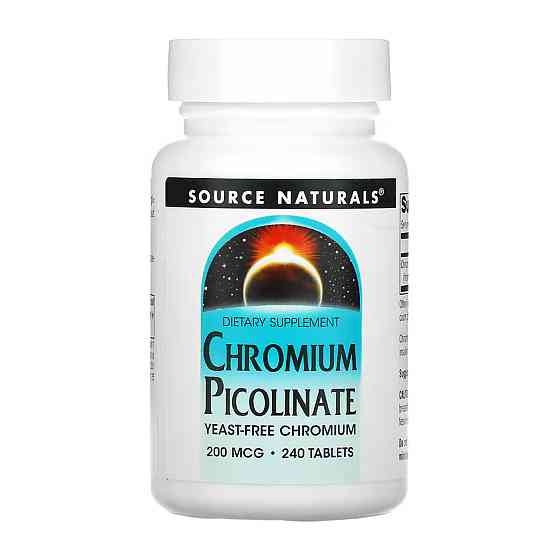 Хром пиколинат Source Naturals Chromium Picolinate 200 мкг 240 таблеток Луцк