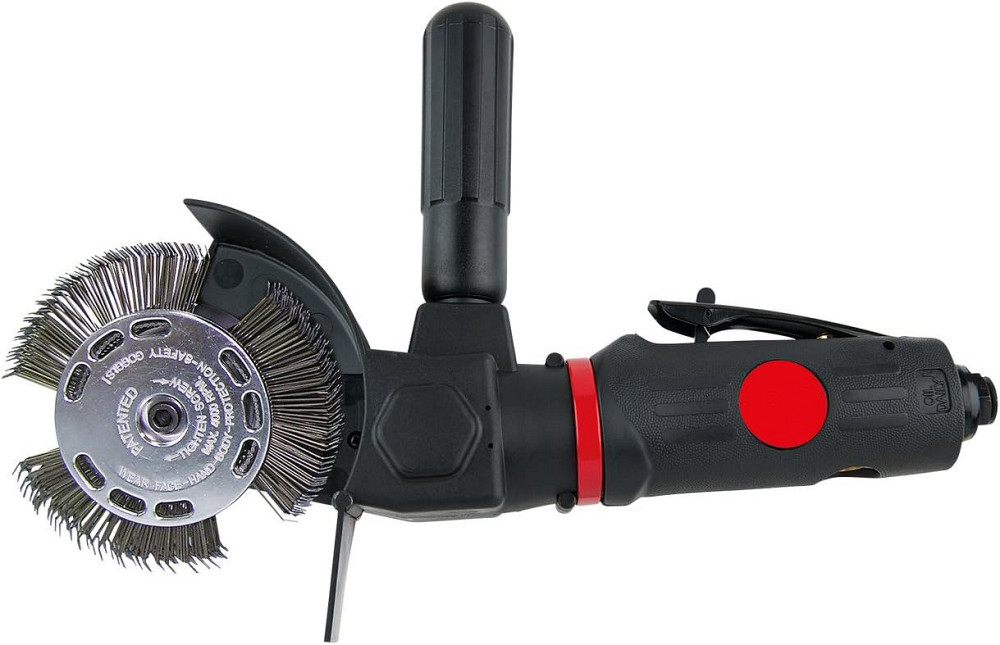 Пневмозачистна машинка кутова багатофункціональна з набором насадок (3500об/хв, 110л/хв), в кейсі Forsage Одеса - фото 3