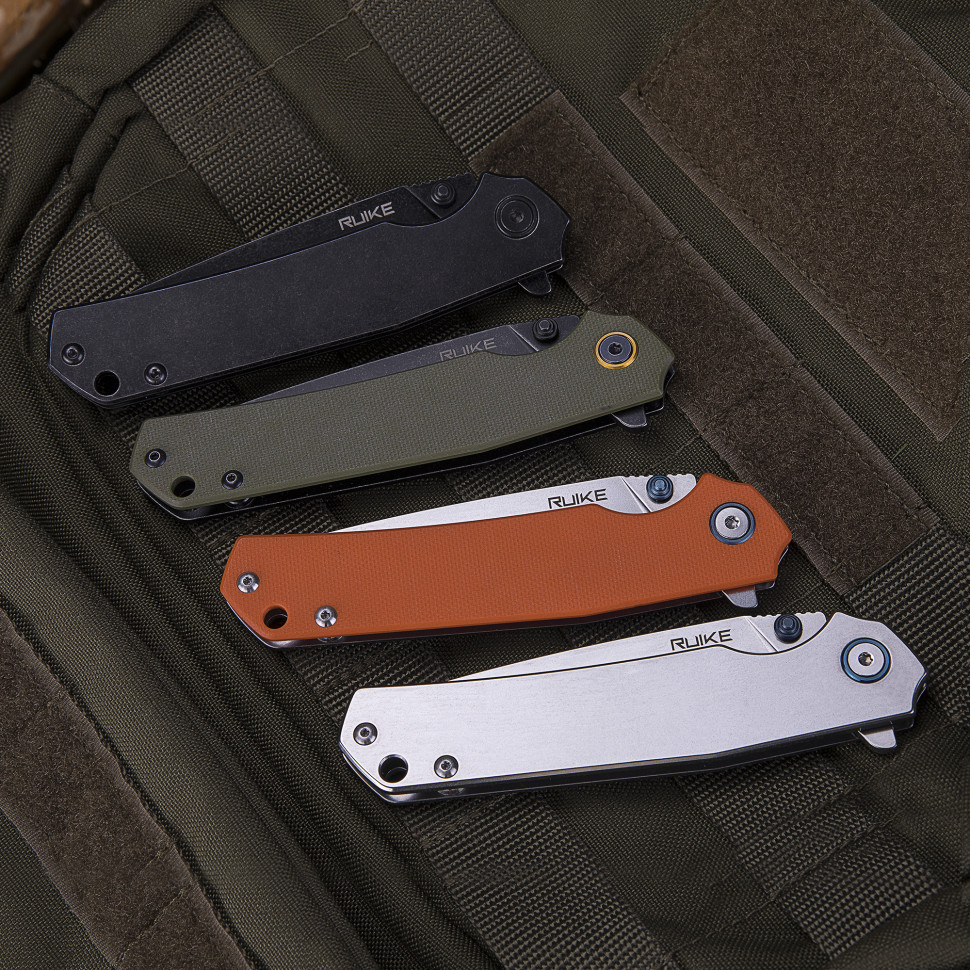 Ніж складаний туристичний Ruike P801-J, (8.6 см) 14C28N /  G10 помаранчевий Київ - фото 20
