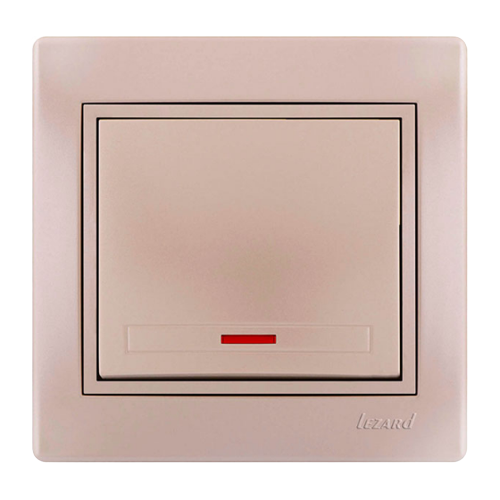 MIRA перлинно-білий перламутр Вимикач внутрішній з підсвічуванням зі вставкою Лезард Житомир - изображение 1