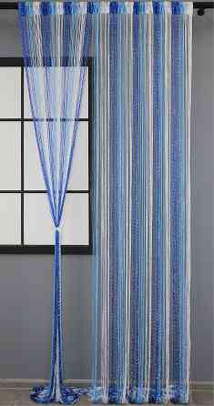 Штори-нитки "Кісея" з люрексом Синій із блакитно-білим 300х300см 1 шт (61-027) Київ