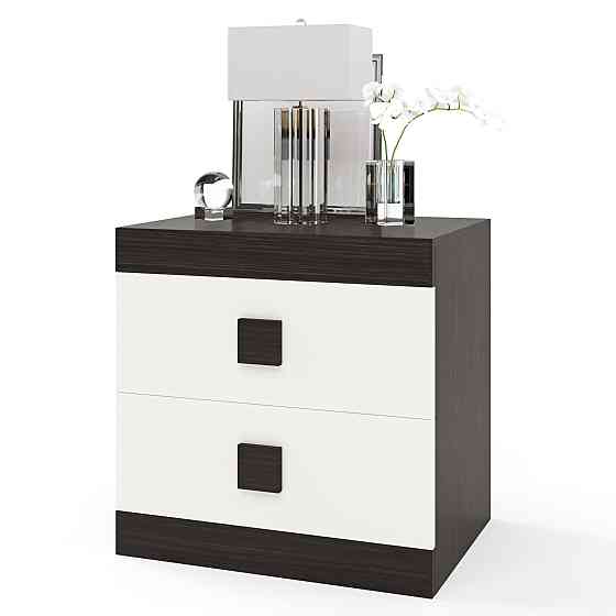 Тумба біля ліжка Еверест Соната 50х38х50 венге темний + білий (DTM-2077) Дніпро