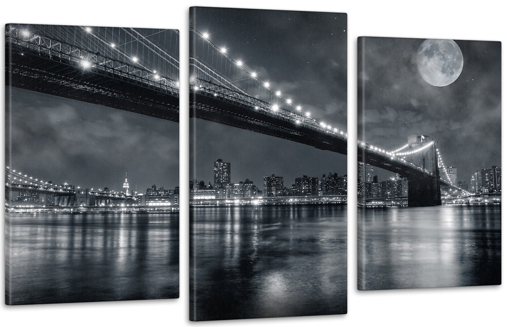 Модульна картина Місяць Місто (53х100см) Art-22_3 Київ - фото 1