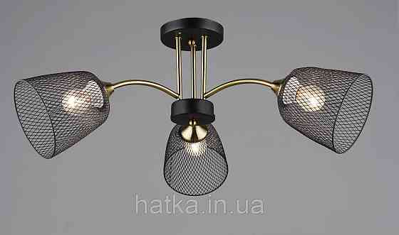 Люстра на три плафони K2293/3 (Чорний+Мідь) Київ