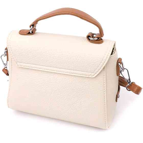 Елегантна жіноча сумка з екошкіри Vintage sale_15146 Бежевий Київ