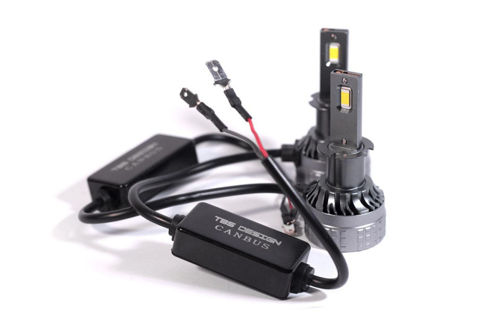 Комплект світлодіодних ламп TBS Design T8 PRO H3 12-24 V 110 W Pk22s 11000 lm 6000 K Харків - фото 1