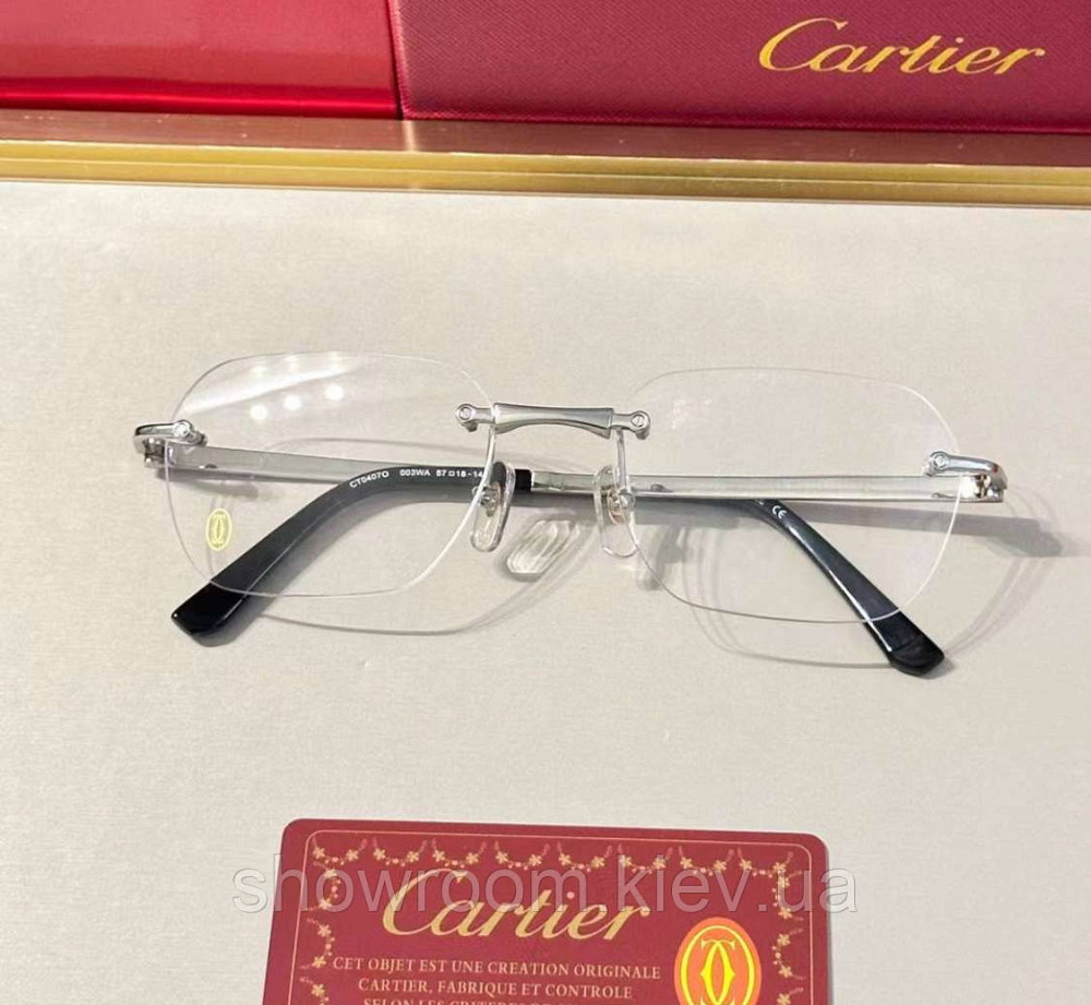 Мужская безободковая оправа (0407) silver Киев - изображение 2