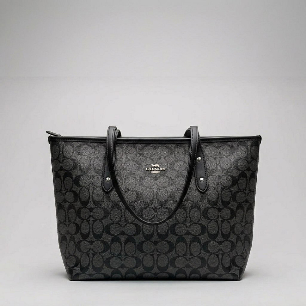Женская сумка шоппер Coach City Tote серая (1386-3) Киев - изображение 1