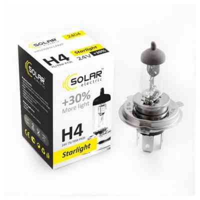 Автолампа SOLAR H4 24V 75/70W P43t-38 Starlight+30 (2404) Вінниця