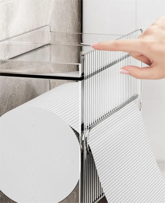 Держатель для салфеток, акриловый диспенсер для бумажных полотенец, 17.5x9x13.5 см, прозрачный цвет Каменец-Подольский - изображение 5