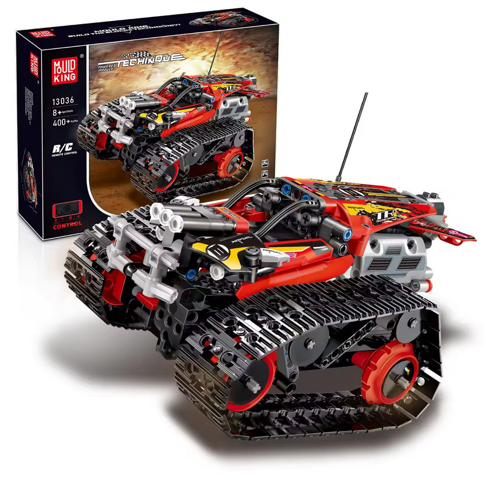Конструктор гоночна машина на гусеничному ходу на дистанційному керуванні на 400 деталей, червоний Кам'янець-Подільський - фото 1