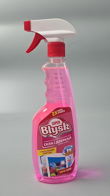 Очисник Super Blysk для скла та дзеркал з нашатирним спиртом Лісова ягода 500 г (курок) (1 шт.) Харків - фото 1